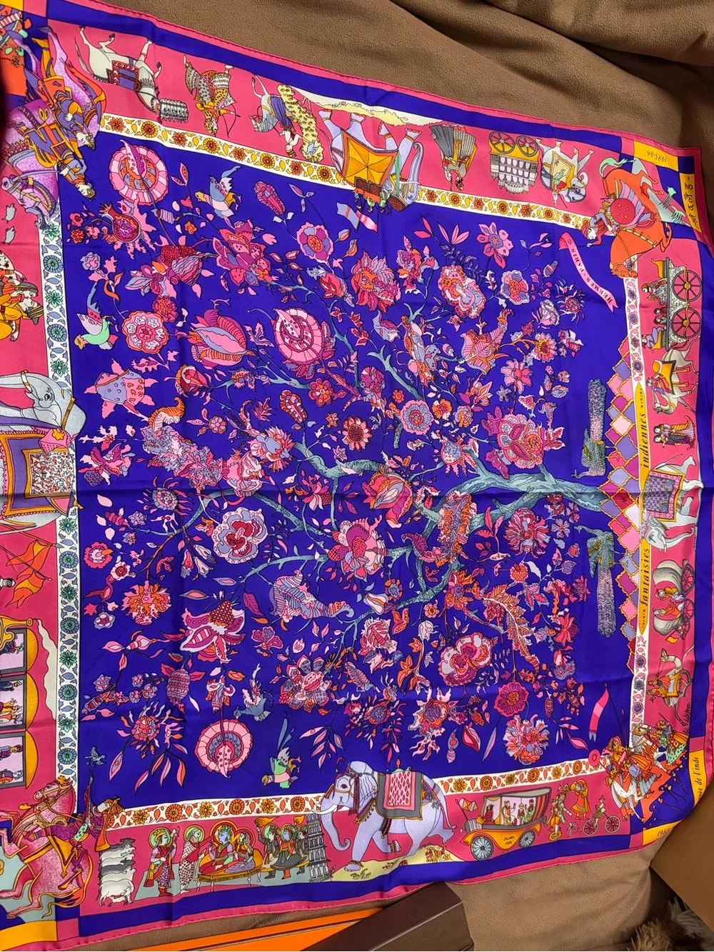 Hermes silk scarf